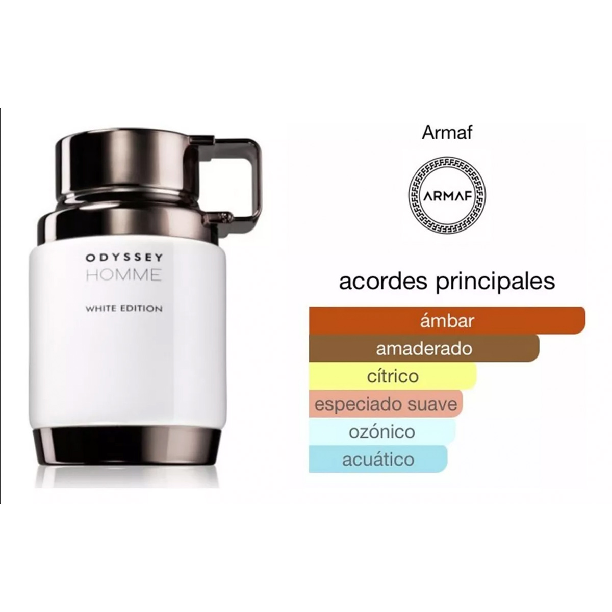 Odissey Homme White Edition Armaf Eau De Parfum 100ml - Imagen 3